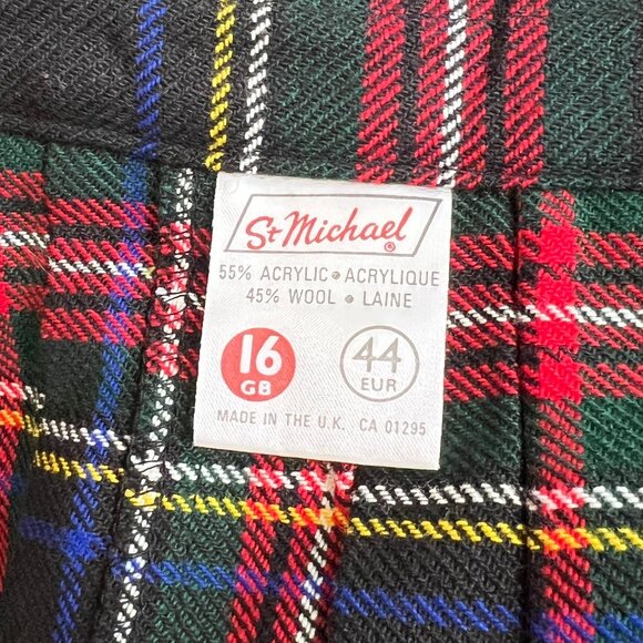 Vintage 4 Piece Wool Matching Set Plaid Kilt Tartan Pleated Cape Skirt Vest Suit - Picture 14 of 16